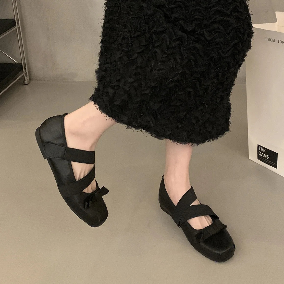 LBSFY  -  2025 Spring Women Flats Fashion Leopard Print Split Toe Shallow Slip On Ladies Mary Jane Soft Flat Heel Ballerina Shoe
