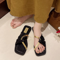 LBSFY  - 2024 New Summer Women Slipper Fashion Comfort Open Toe Flats Heel Slides Ladies Casaul Beach Vacation Sandal Shoes