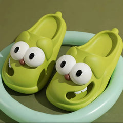 LBSFY - Kiss Slippers Big Eye Dog Slippers,Cute Funny Big Eye Dog Fun Cartoon Package Head Eva Slippers For Women