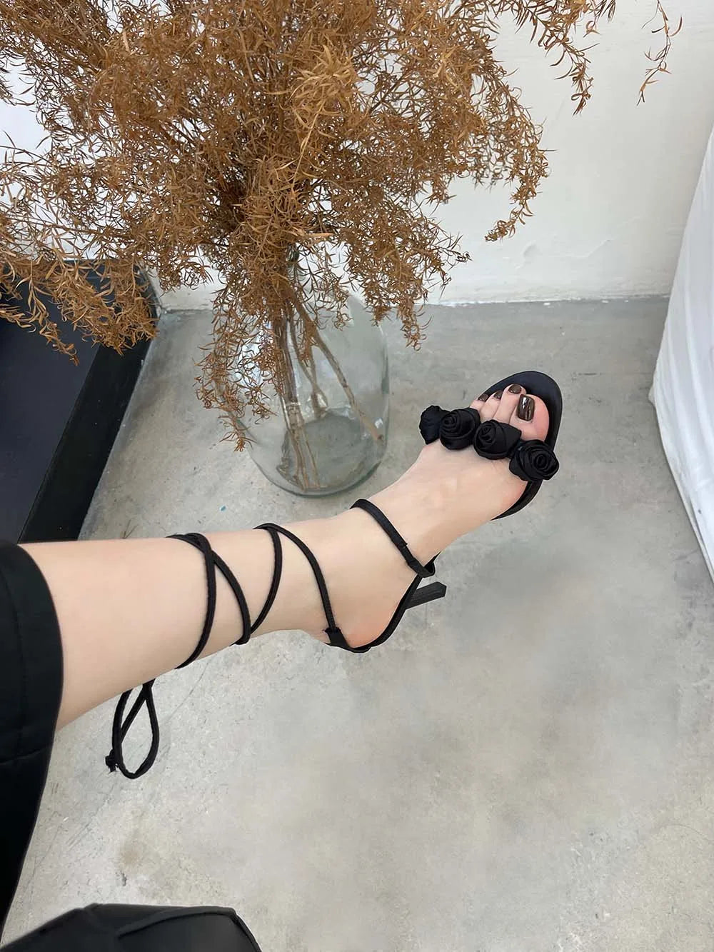 LBSFY  -  2024 New Arrivals Fashion Women Sandals Open Toe Dress Shoes Thin High Heels Ankle Strap Cross Sandals Stiletto Party Pumps 41