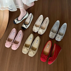 LBSFY -Brand New Women Flats Casual Shoes Fashion Shallow Slip On Ballet Shoes Soft Ladies Dress Ballerina Shoes Laofers