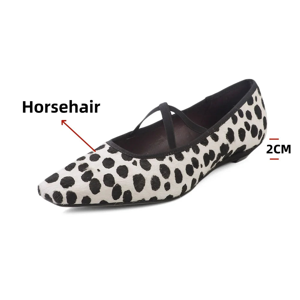 LBSFY  -   Women Sexy Pointed Toe Low Heel Pumps Sexy Horsehair Suede Leather Party Street Fashion Women's Shoes Pumps