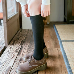 Lbsfy 10 Colors Autumn Women's Socks Cotton Winter Long Socks Harajuku Female Trick Warm Solid Color Sock Casual Ladies Sox