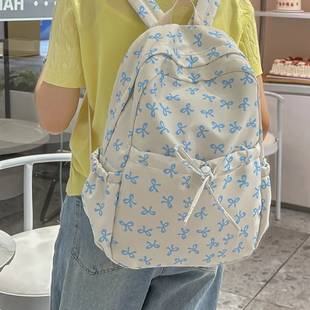 LBSFY -Bow Shaped Backpack, New Spring and Summer Backpack, Fashionable, Casual, Versatile for Commuting, Sports, Travel Backpack