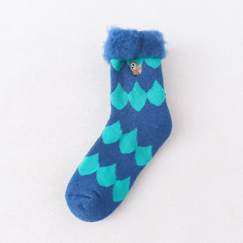 Lbsfy Thicken Warm Wool Classic Solid Colors Rib Socks Women High Quality Loose Crew Fashion Japanese Korea Sock Winter