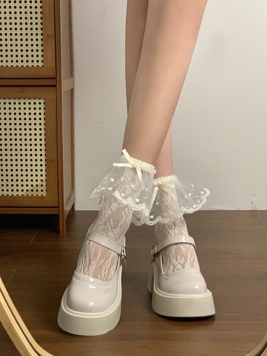 LBSFY -Women Mary Jane Shoes Ladies Concise Outdoor Pumps Spring Autumn Cute Single Shoe Women Dress Leather Lolita Shoes Women Loafers