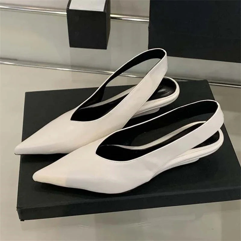 LBSFY -Street Style Pumps Women Pointed Toe Wedges Heels Elegant Slingbacks Party Slingback Mules Shoes Zapatos De Mujer