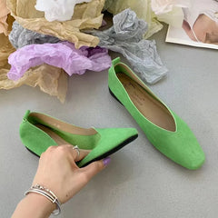 LBSFY  -Women's Flats Round Toe Vintage Soft Loafers Comfortable Leather Slip On Ballet Shoes Female Dress Shoes Mujer