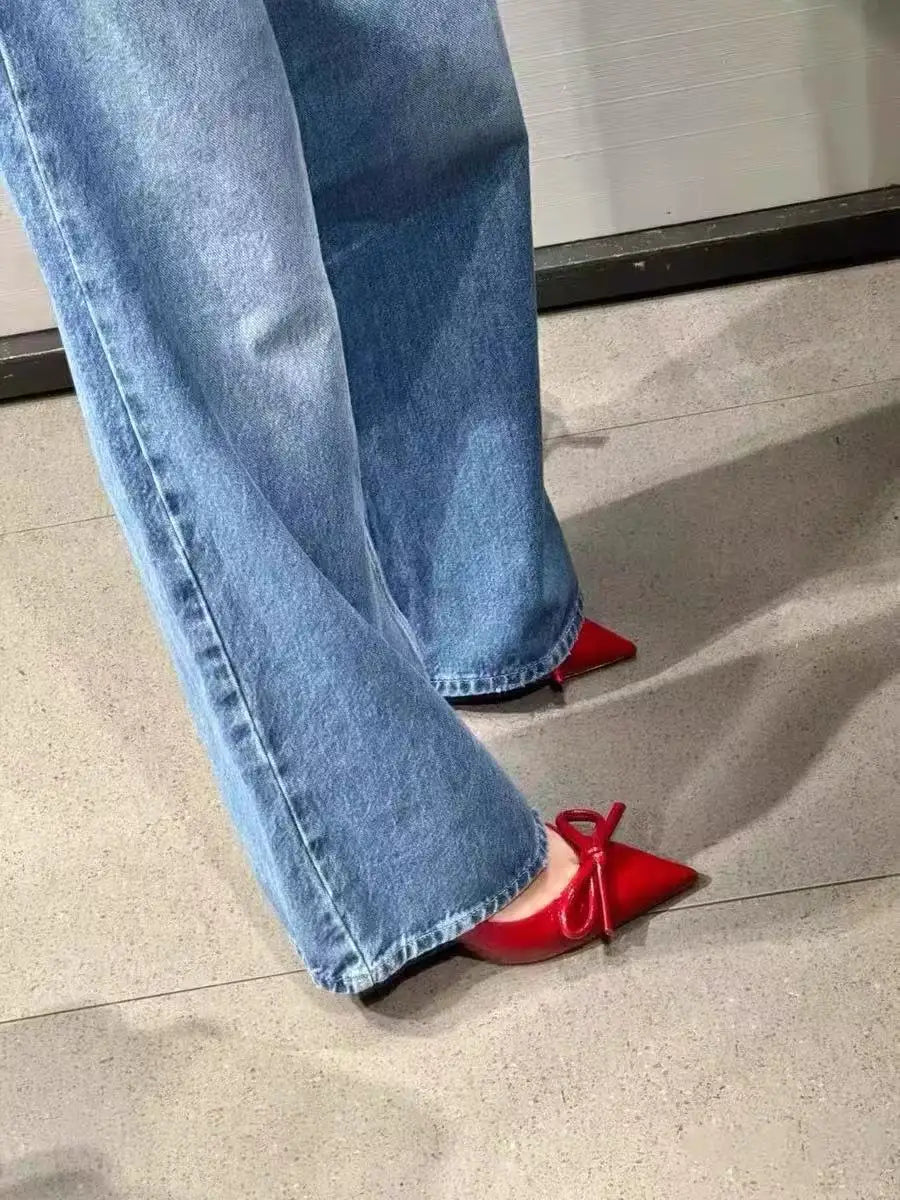 LBSFY -2025 hot Summer Women French style Clip Toe Slippers Fashion Dress Slide Shoes Ladies Elegant High Heel Footwear Mature style