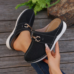 LBSFY -Design Chic Women’s Wedge Sandals Effortless Slip-On Platform Shoes with Comfort Cushioning for Casual Style Mules Slipper