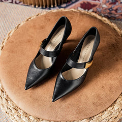 LBSFY  -  Size 31-40 High Heels Women's Stiletto Heel Pointed Toe Black Beige Pumps Ladies Dress Shoes