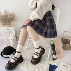 LBSFY  -  Mary Jane Pu Leather Loli Shoes Thick Sole Student Jk Uniform Sweet Girl Shoes Japanese Wedge Platform Kawaii Female Shoes