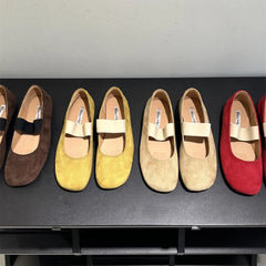 LBSFY -New Women Flats Soft Mary Jane Shoes Soft Casual Outdoor Dress Flat Ballet Shoes Round Toe Shallow Slip On Flats Mujer