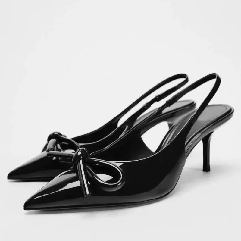 LBSFY -2025 hot Summer Women French style Clip Toe Slippers Fashion Dress Slide Shoes Ladies Elegant High Heel Footwear Mature style