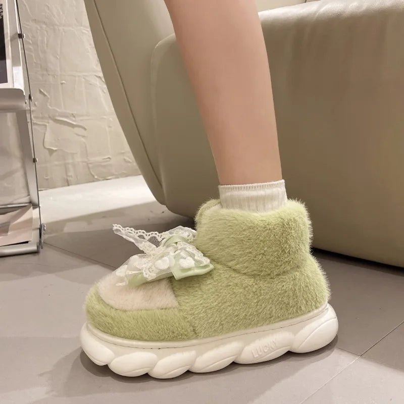 LBSFY  -  Waterproof Women's Snow Boots  Non-Slip Thicken Plush Winter Shoes Women Soft Bottom Warm Cotton Padded Shoes Ankle Boots