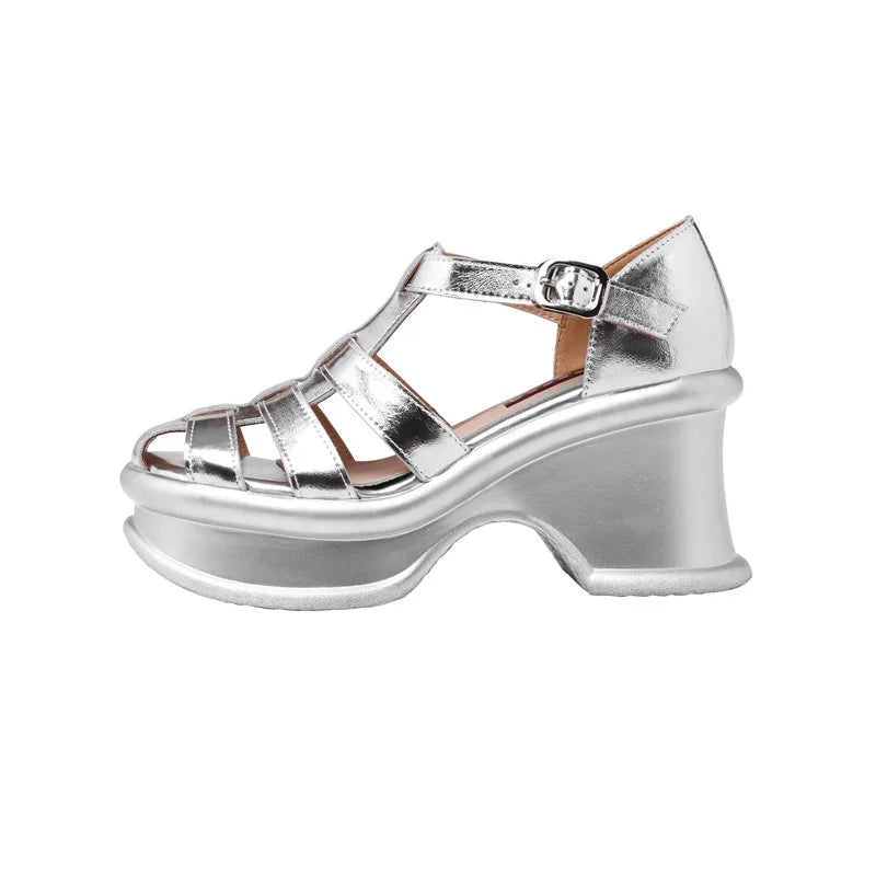 LBSFY  -  Fashion Sandals Women's New High Quality True Leather Thick Sole Roman Sandals Modern Summer Open Women's Shoes