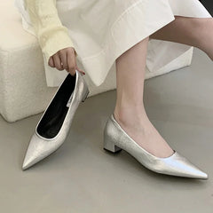 LBSFY  -Brand Women Flats Fashion Soft Casual Women Loafers Pointed Toe Shallow Slip On Elegant Ballerina Shoes Low Heels Dress