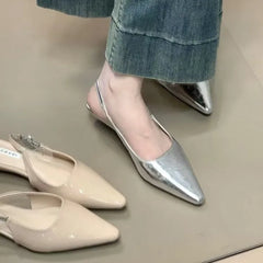 LBSFY -New Style Women's Fashion Heels Sandals Pointed Toe Elegant Shoes Fashion Slingback Slippers Summer Dress Flip Flops Sandalias
