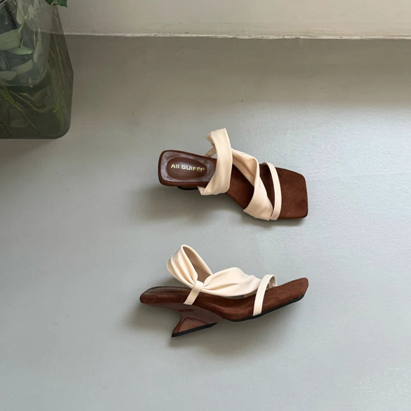LBSFY  -Summer Designer Wedges Heel Slippers Women Open Toe Casual Party Dress Sandals Shoes Zapatos De Mujer