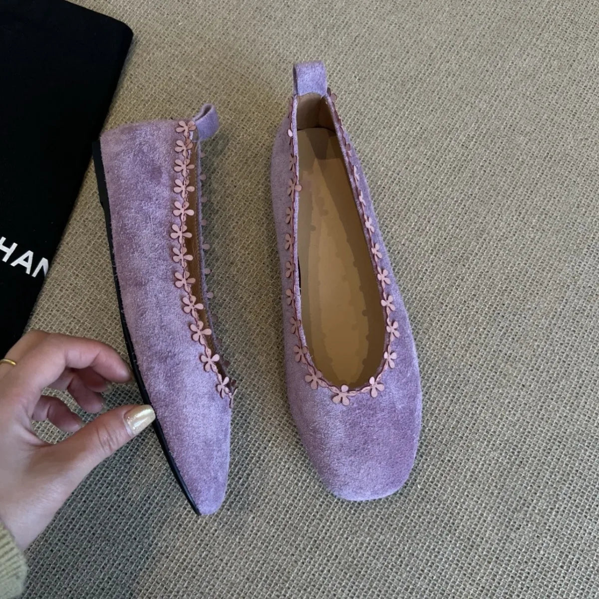 LBSFY -Low Shallow Increased Internal Slippers Soft Shoes Comfort Flat Summer PU Retro Rubber Floral Round Toe Shallow Increased Intern
