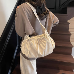 LBSFY -Fitness Bag Tote Bag Casual Versatile Day Series Large Capacity Summer Travel Simple Solid Color Light Commuter Shoulder Bag