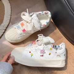LBSFY  -  fashion Shell Head Shoes for Women 2024 Spring and Autumn Korean Version New Designer Students Casual Sneakers Female