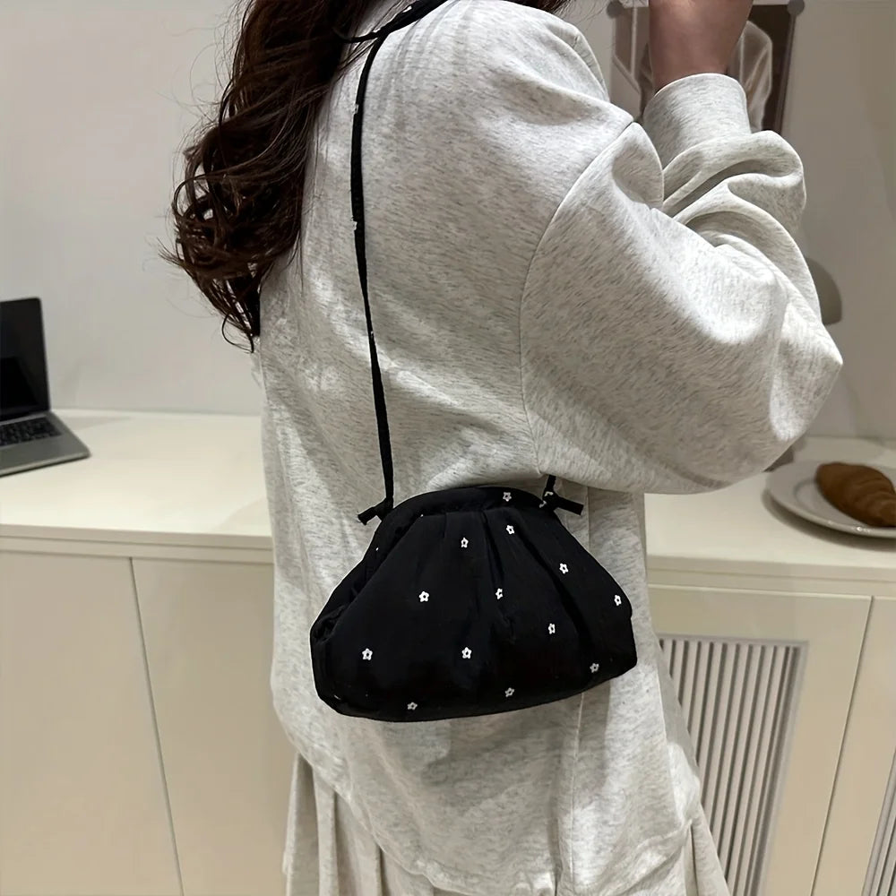 LBSFY -Ladies' Crossbody Bag, Fashionable and Versatile, with Floral Patterns, Exquisite and Niche Design, Single Shoulder Bag