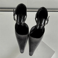 LBSFY -Sexy Thin High Heels Mules Woman Pumps Slippers Elegant Pointed Toe Shallow Buckle Strap Dress Female Shoes