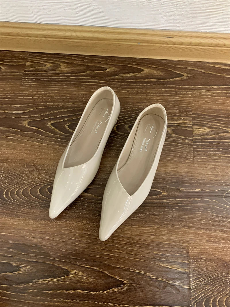 LBSFY -Spring Pointed Toe Women Flats Women Fashion Shallow Slip On Shoes Ladies Elgant Paryt Dress Shoes Sandals Mujer