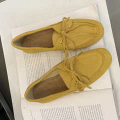 LBSFY  -   Women's Beanie Shoes British Style 2025 New New Retro Flat Shoes Female Large Size Slip-on Loafers For Women
