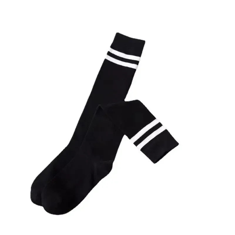 Lbsfy Sports Style Calf Socks Japanese Korean Student JK Stripe College Style Girl Cotton Socks Pile Up Socks Baseball Stockings