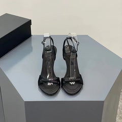 LBSFY  -Sexy Women Sandals Fashion Thin High Heels Open Toe Zipper Dancing Shoes Summer Ballroom Dance Shoes Women