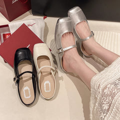 LBSFY -Fashion Solid Color Simple Slippers Elegant Casual Flat Wear-resistant Comfortable Fashionable Women's Muller Chaussure Femme
