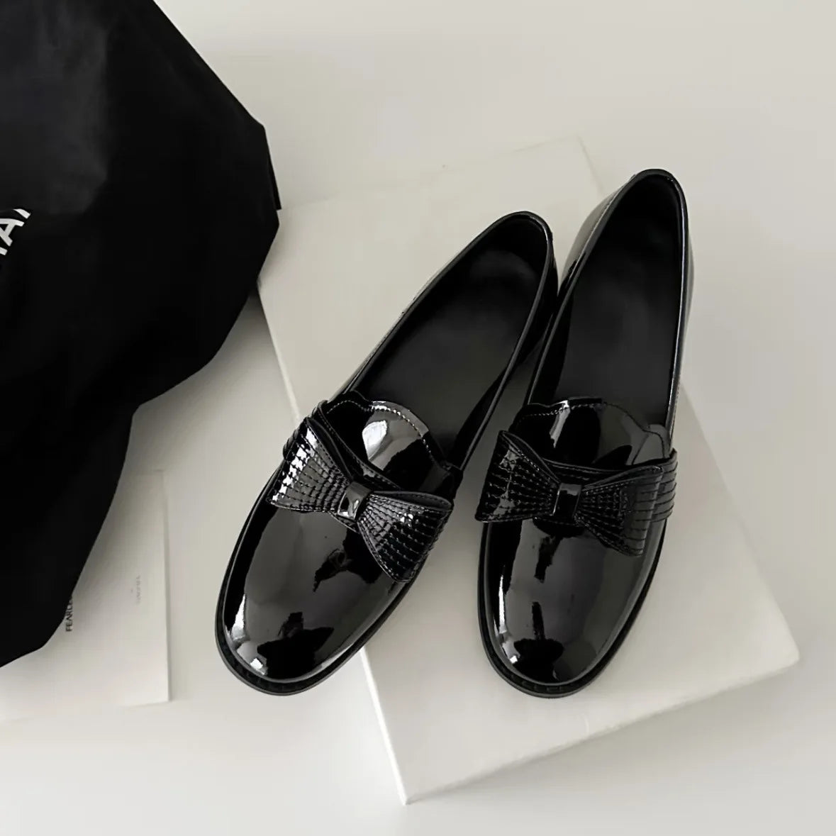 LBSFY  -  Women Spring New Black Platform Flats Shoes Fashion Versatile Women Loafers Slip on 2025 Elegant Performance Lady Leather Shoes