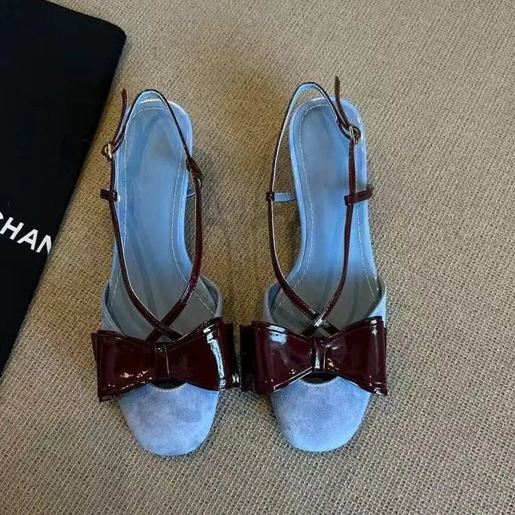 LBSFY -New Women's High Heel Ladies Summer Sandals Beige Patent Leather Office Work Stiletto Footwear Luxury Bow Party Prom Women Shoes