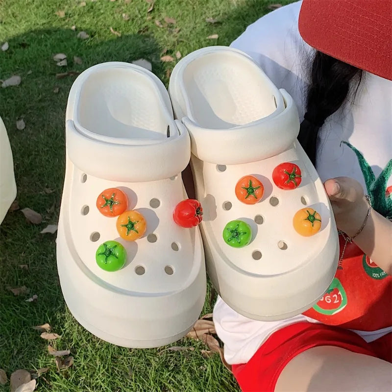 LBSFY  -  Girls Cute Women's Hole Shoes Fashion Summer EVA Soft Platform Beach Shoes Bao Head Non-slip Beach Sandals Women's Garden Shoes