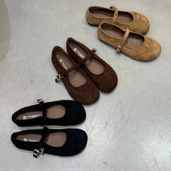LBSFY -New Style Women's Autumn Women Flat Shoes Fashion Round Toe Ladie Ballerinas Shoes Soft Flat Heel Outdoor Casual Mary Jane Shoes
