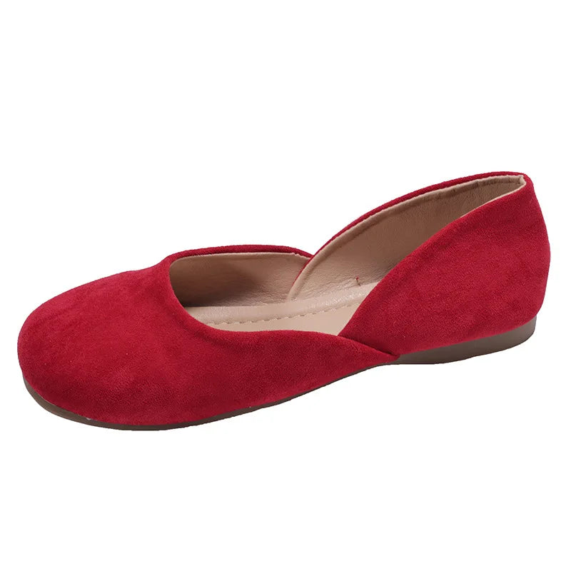 LBSFY -Splicing Square Toe Mules Shoes for Women Suede Flats 2025 Spring Autumn Slip on Designer Fashion Solid Color Casual Loafers