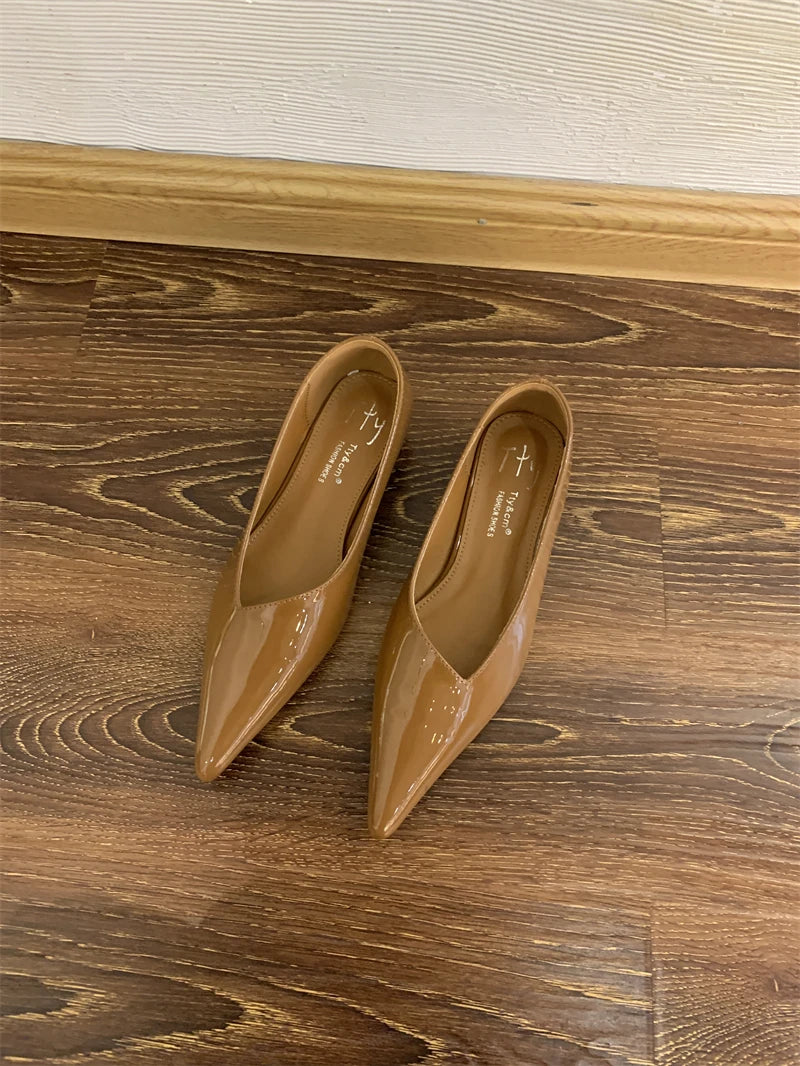 LBSFY -Spring Pointed Toe Women Flats Women Fashion Shallow Slip On Shoes Ladies Elgant Paryt Dress Shoes Sandals Mujer