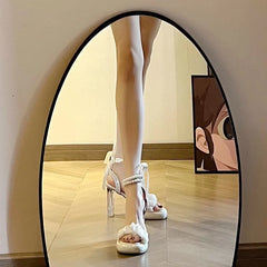 LBSFY -Summer High Heels Women's Shoes, Summer New High Heel Crystal Pearl Roman Sandals,fashion Campus Street Style Women's Shoes