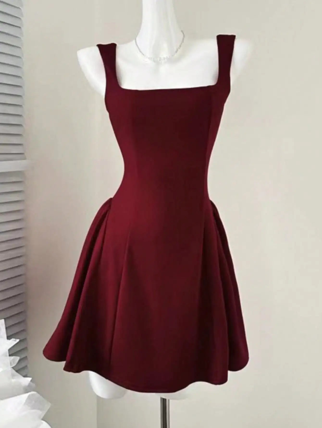 LBSFY -Elegant France Princess Women Short Dresses Summer Plain Corset Sweet Tutu Dress Party Evening Wide Straps Clothes 2025 New