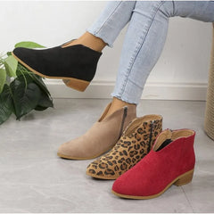 LBSFY -Autumn/winter New Boots Female Side Ankle Boots Female Low Heel Low Tube Student College Style Female  Women Shoes Women Boots