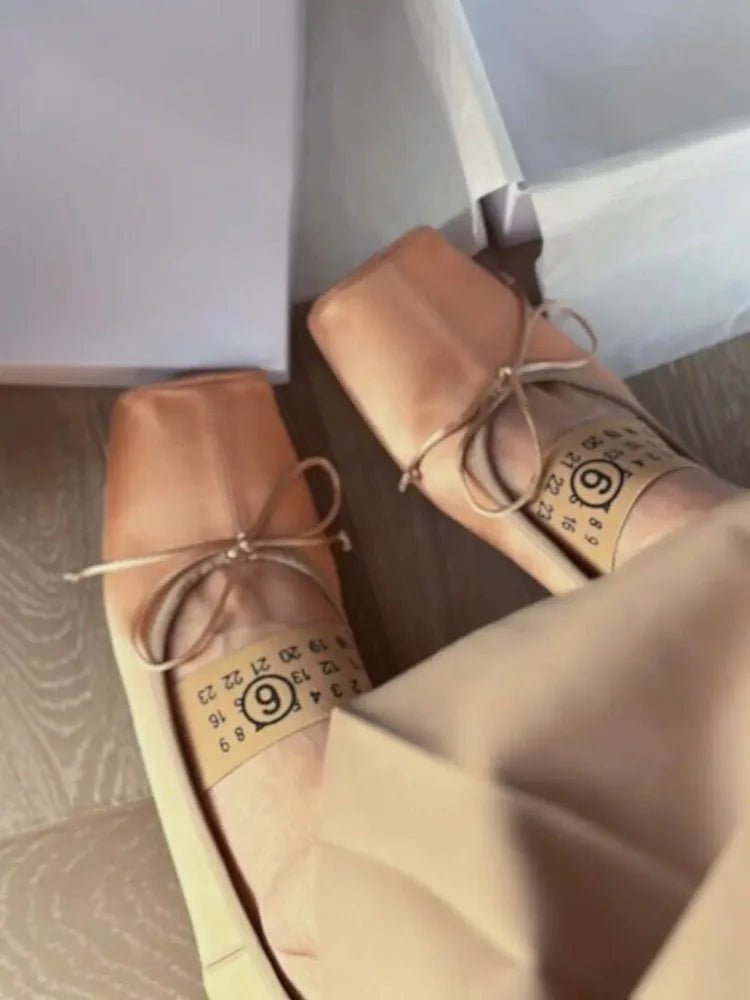LBSFY  -  2024 Desinger square toe flat shoes