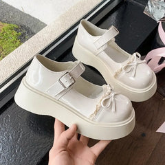 LBSFY -Women's Loafers 2025 Spring British Style Platform Mary Jane Shoes Woman Japanese Jk Uniform Bow Lolita Shoes Women Single Shoe