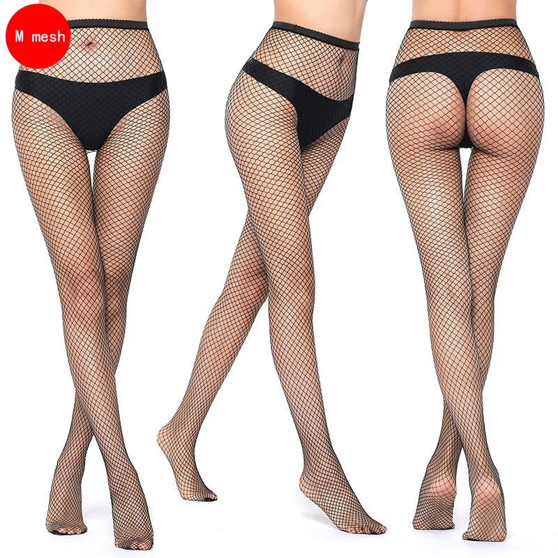 Lbsfy Women Long Sexy Fishnet Stockings Fish Net Pantyhose Mesh Tights Lingerie Skin Thigh High Stocking Black Lingerie Accessories