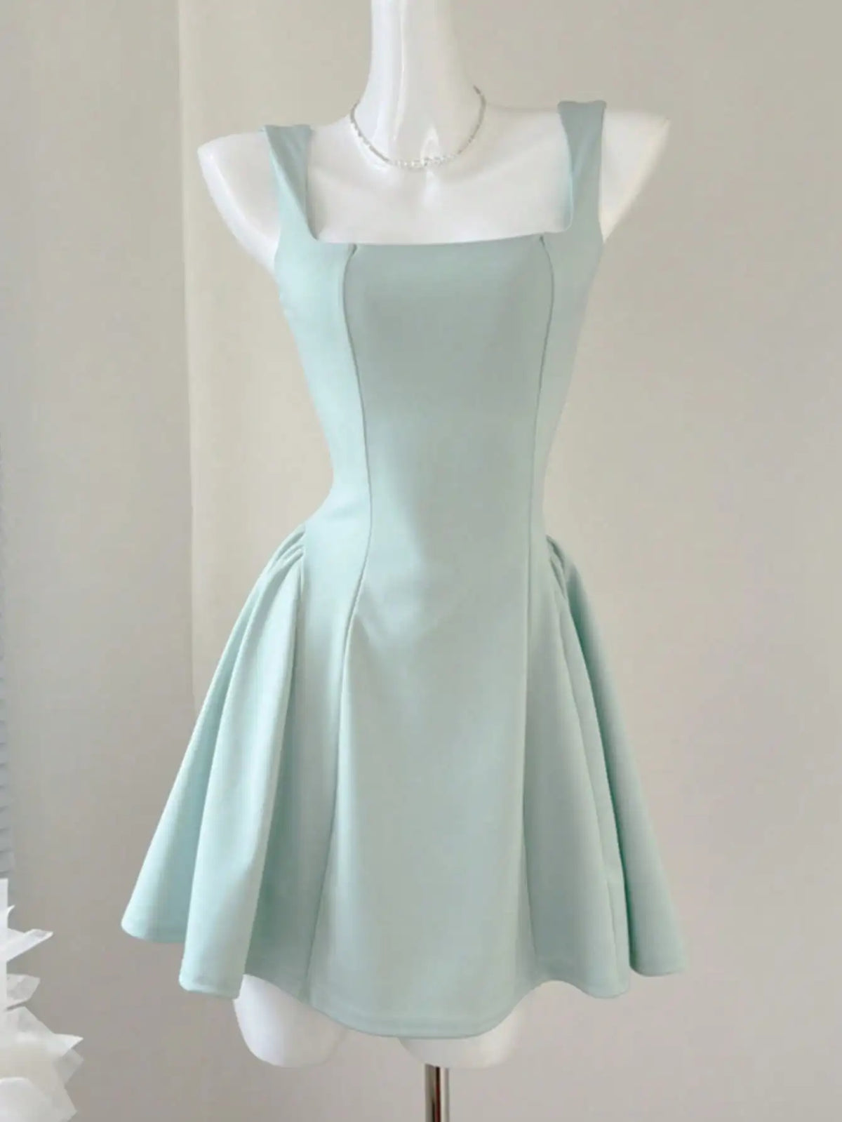 LBSFY -Elegant France Princess Women Short Dresses Summer Plain Corset Sweet Tutu Dress Party Evening Wide Straps Clothes 2025 New