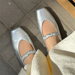 LBSFY -Spring Fashion Round Toe Mary Jane Women's Flat Shoes Concise Ladies Street Style Elegant Casual Mules Shoes