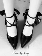 LBSFY  -  Sweet Cute Lolita Mary Jane High Heels Women's Shoes Pointed Head Shallow Mouth Banquet Fine Heel Shoe
