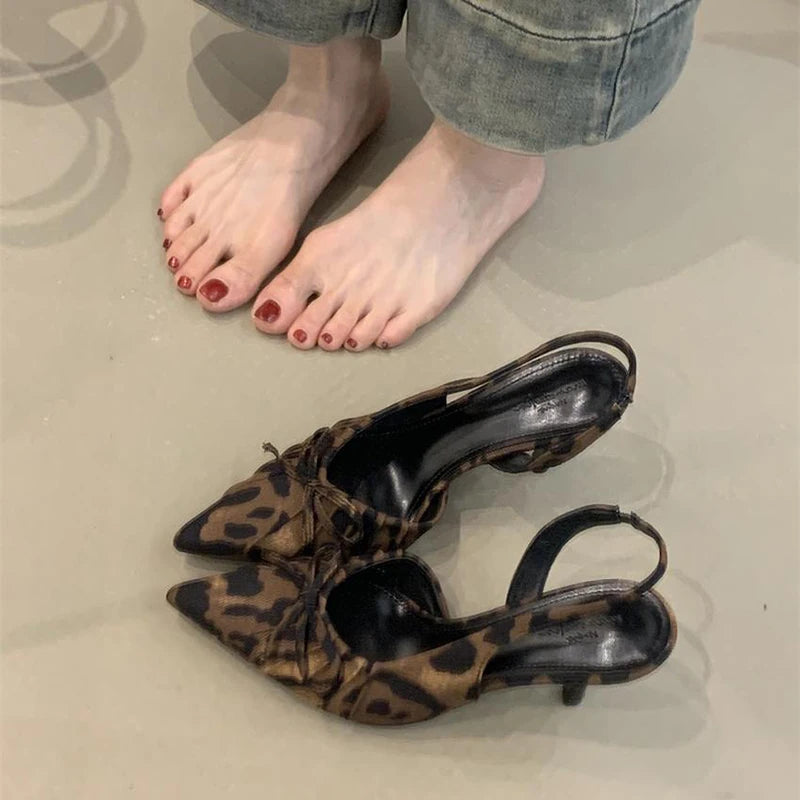 LBSFY - Summer High Heel Women Sandals Fashion Pointed Toe Singbacks Shoes Design Style Banquet Party Dress Sandalias Shoes