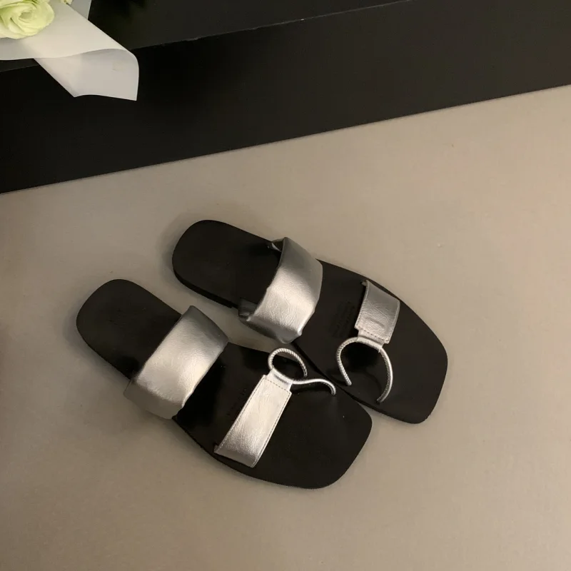 LBSFY -Summer Fashion Women Slipper Slip On Ladies Sandal Flat Heel Outdoor Dress Slides Shoes Beach Flip Flop Mujer